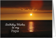 Papa Birthday, Sunset card