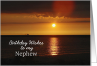 Nephew Birthday, Sunset card