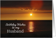 Husband Birthday, Sunset card