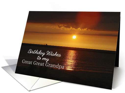 Great Great Grandpa Birthday, Sunset card (1243712)