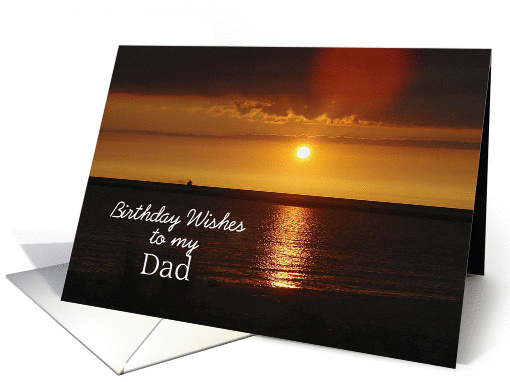 Dad Birthday, Sunset card (1243756)