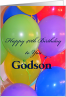 Godson 40th Birthday, Balloons card