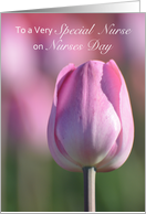 Special Nurse on Nurses Day, Pink Tulip card