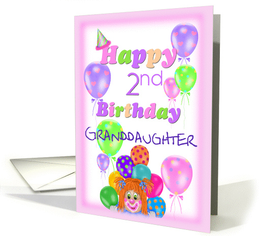 2nd Birthday Granddaughter, Balloons card (1253446)