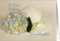 Granddaughter Birthday, sunhat card