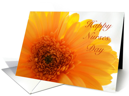 Happy Nurses Day, Yellow Gerber card (1267510)