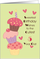Sweetest Birthday Wishes 5 Year Old card