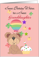 Sweetest Birthday Wishes Granddaughter, Bear card
