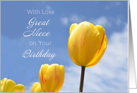 Great Niece Birthday, Tulips card