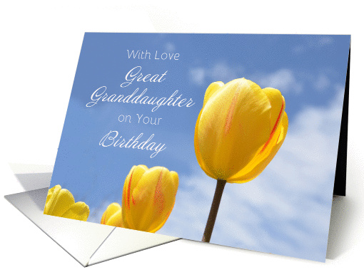 Great Granddaughter Birthday, Tulips card (1289450)