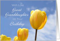 Great Granddaughter Birthday, Tulips card