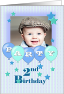 Photo 2nd Birthday Party Invitation card