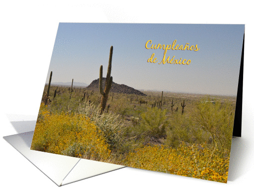 Spanish Birthday Wishes from Mexico, Desert card (1293144)