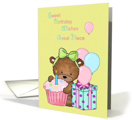 Sweet Birthday Wishes Great Niece card (1294604)