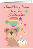 Sweetest Birthday Wishes Goddaughter, Bear card