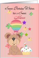 Sweetest Birthday Wishes Niece, Bear card