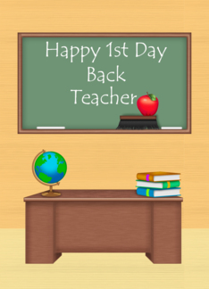 Teacher Happy 1st...