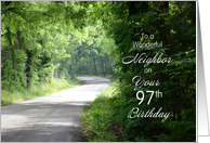 Neighbor’s 97th Birthday, country road card