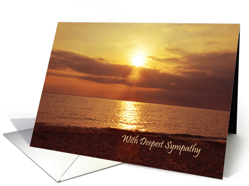 With Deepest Sympathy, death by suicide, sunset card (1315830)