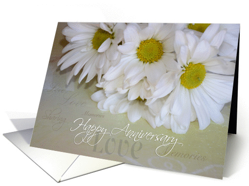 Happy Anniversary, White daisies card (1317532)