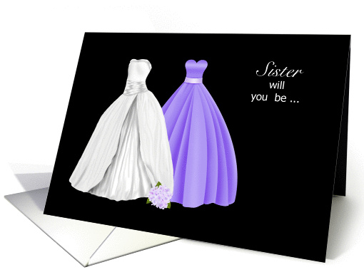 Will You Be My Maid of Honor, Dresses, Invitation card (1317928)