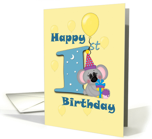 Happy 1st Birthday, Koala bear card (1320736)