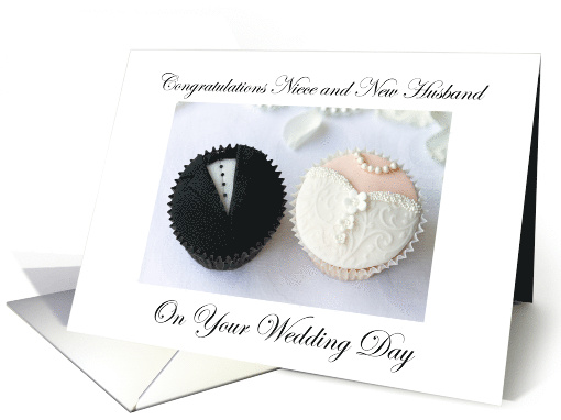 Niece and New Husband Wedding Day, Cupcakes card (1323366)