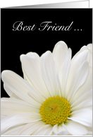 Best Friend Maid of Honor, white daisy with black card