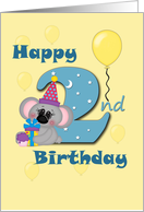 Happy 2nd Birthday, Koala bear card