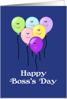 Happy Boss’s Day, Balloons and Faces card