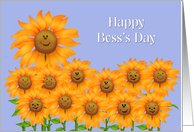 Happy Boss's Day Humor Smiling Sunflowers
