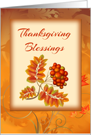 Thanksgiving Blessings, Leaves card