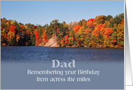 Dad, Across the Miles Birthday, Fall Trees card