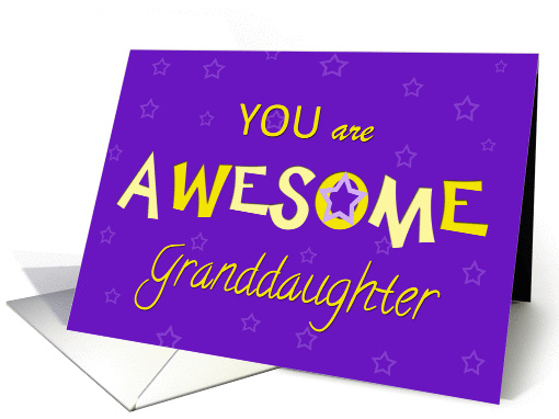 Granddaughter, You are Awesome, Good Grades card (1338274)