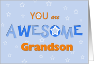 Grandson, You are Awesome, Good Grades card