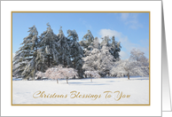 Christmas Blessings, Winter Scene card