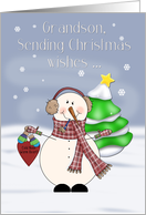 Grandson, Sending Christmas Wishes card