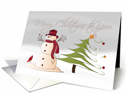 Merry Christmas to You, Snowman card (1340812)