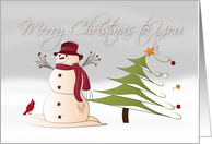 Merry Christmas to You, Snowman card
