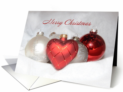 Red and Silver Christmas, Ornaments card (1345474)