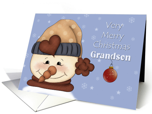 Very Merry Christmas Grandson card (1348772)