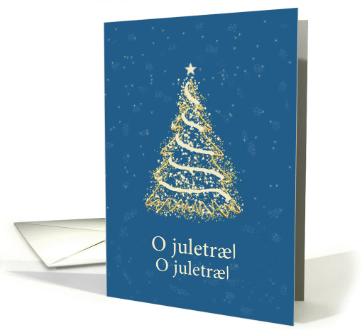 Danish Blue and Gold Christmas Tree card (1349446)