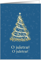 Danish Blue and Gold Christmas Tree card