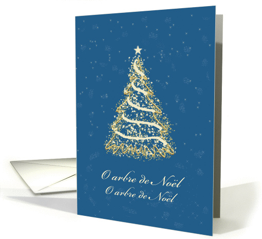French Blue and Gold Christmas Tree card (1349448)