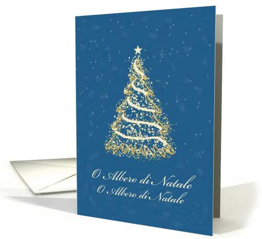 Italian Blue and Gold Christmas Tree card (1349452)