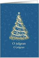 Swedish Blue and Gold Christmas Tree card