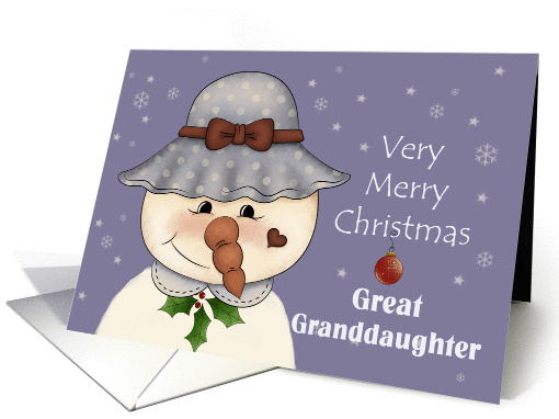 Very Merry Christmas Great Granddaughter card (1349472)