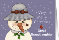 Very Merry Christmas Great Granddaughter card