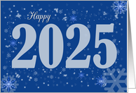2024 New Year Snowflakes Blue card