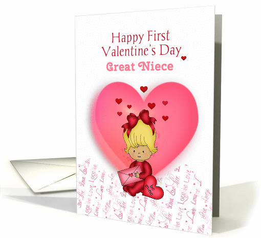 First Valentine's Day Great Niece card (1351802)